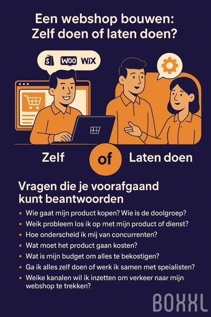 Webshop bouwen infographic